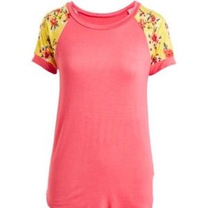 Cool Melon Floral Tee~Sz L NWT MADE IN AMERICA!!